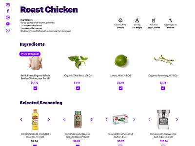 Cook with Jet - Recipe Page cook detailpage ecommerce product productdesign recipe recommendations responsive ui ux web