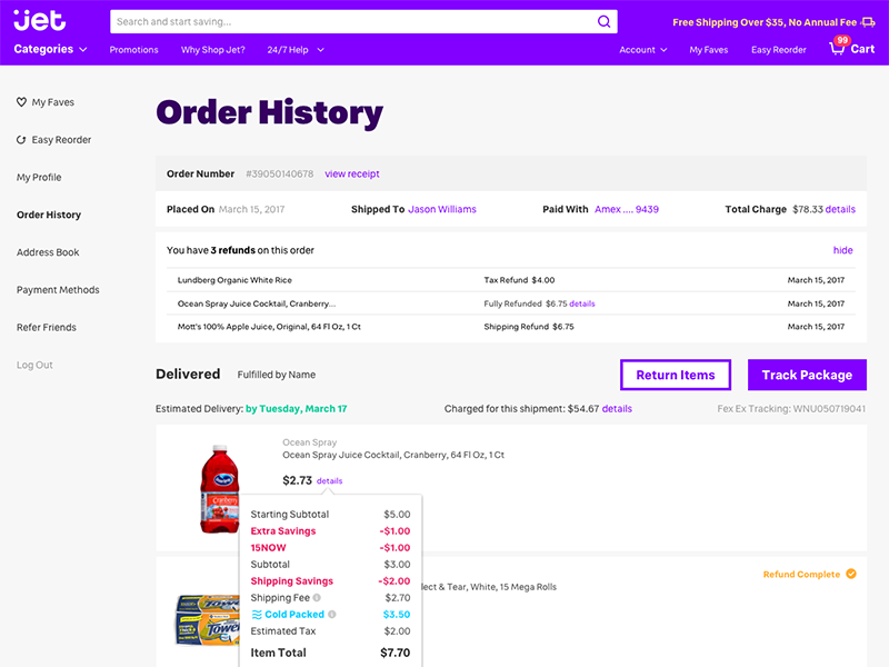 Order b. Order History. Order History UI. Order History UI mobile. Order History web.