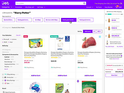 Jet - Product List Page ecommerce function listpage product productdesign responsive results search tiles ui ux web
