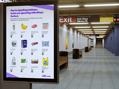 Jet - Subway Linger campaign ecommerce hackathon interactive mobile qrcode scan shop subway ui ux