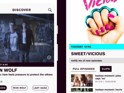 MTV App app detail page home page ios list mtv native redesign show