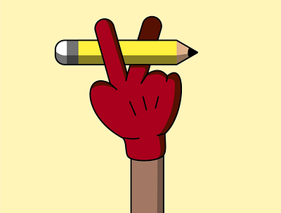 Hold your pencils up cartoon create creative creativity design illustration illustrator pencil style vector