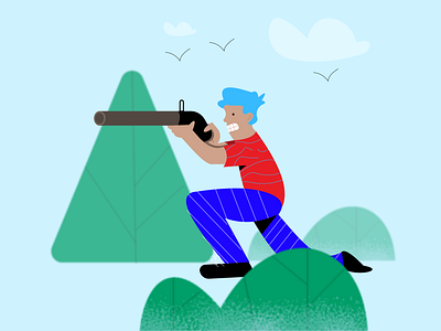 Hunter Man adobe design hunt hunter illustration illustrator vector