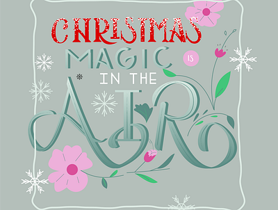 Christmas and Magic advance christmas design handlettering illustration ilustrator lettering merry santa santa claus type typography