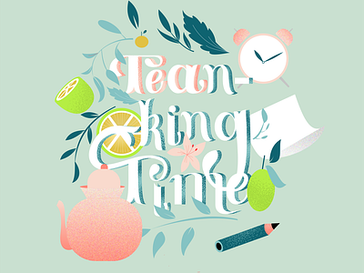 Prompt 2 - Qualitea time creative creativity design handlettering illustration illustrator lettering tea think time vector