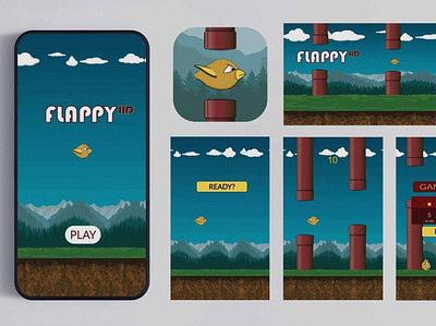 FLAPPYHD appdesign design game illustration mobile ui ux