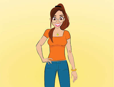 Lemon Girl animation cartoon character art design flat icon illustration logo vector