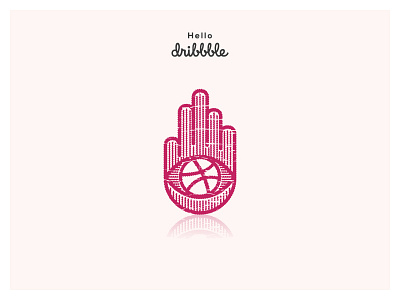 Hello Dribbble! :) branding debut design dribbble firstshot flat hello icon icons logo vector