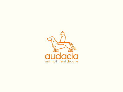 Audacia Animal Healthcare Logo Proposal animal branding clean cleanlogo lineart logo logodesign pet pet care simple vector
