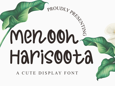 Menooh Harisoota Font branding display font fonts graphicdesign handlettering handwritten font illustration unique vector