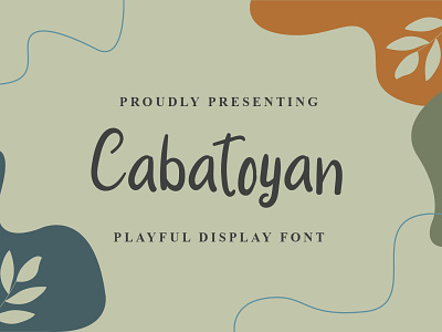 Cabatoyan Font branding display font font design graphicdesign handlettering handwritten font logo unique