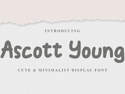 Ascott Young Font branding design display font graphicdesign handlettering handwritten font illustration logo unique