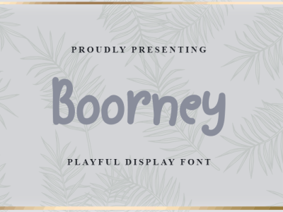 Boorney Font branding design display font graphicdesign handlettering handwritten font illustration logo unique