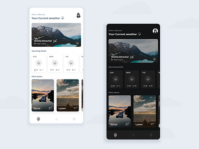 Weather Forecast Shot app design illustration typography ui ux