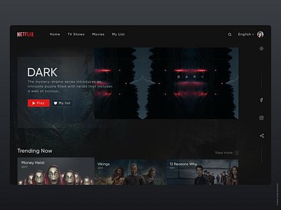 NetflixNew animation app clean design flat graphic design minimal typography ui ux web website