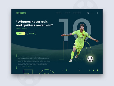 NeuoFootball Shot ⚽️ app design football ui uiux ux web website website concept website design