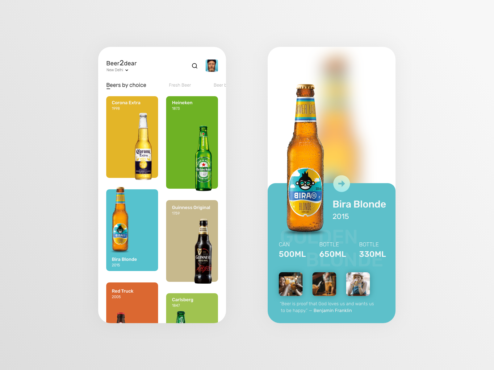 BEER APP CONCEPT by Bhavuk Thakur on Dribbble