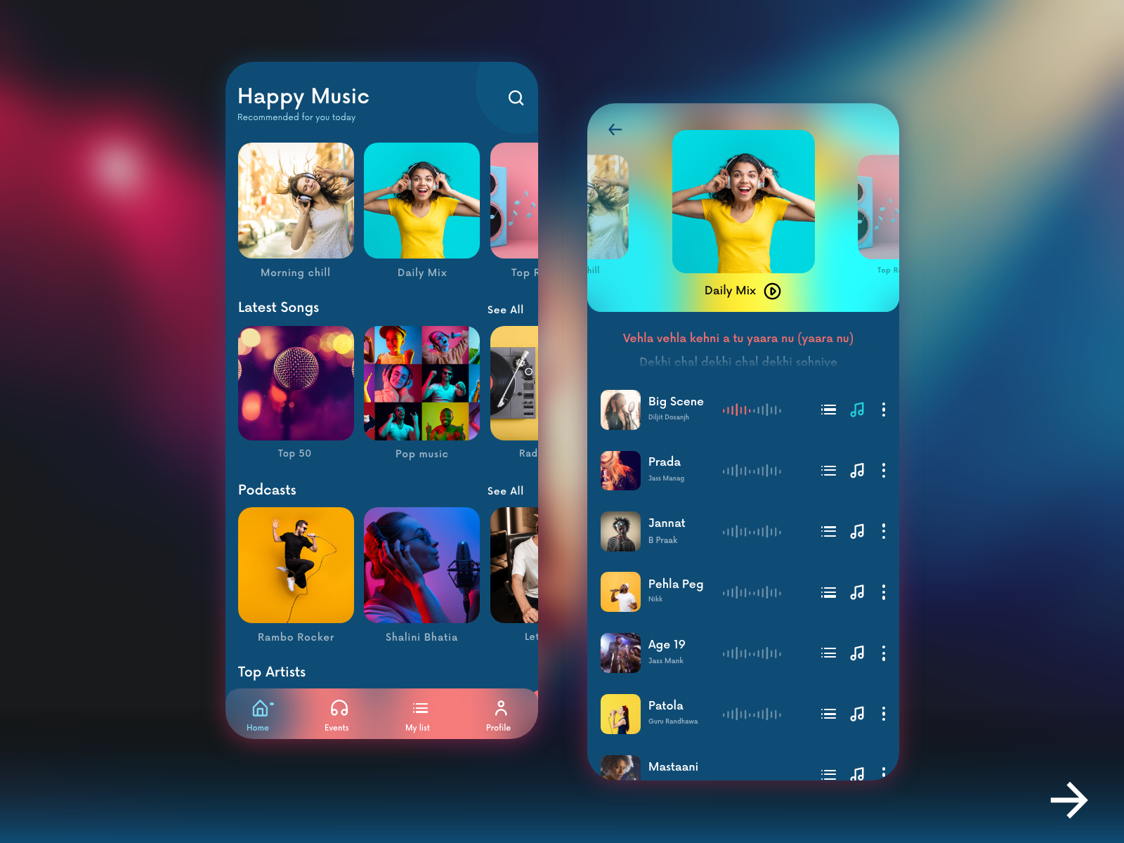Home Screen Music App by Bhavuk Thakur on Dribbble