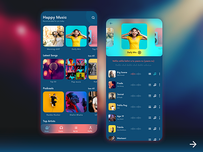 Home Screen Music App
