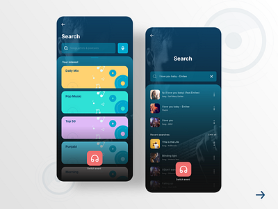 Music App Search screen UI UX adobexd app application dailyinspiration design digitaldesign mobile app music app ui uidesign uiinspiration uiux user experience user interface user interface design userexperiencedesign userinterface ux uxdesign uxprocess