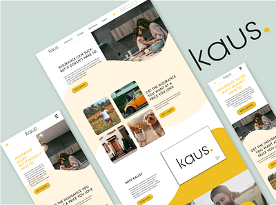 Kaus Insurance branding design ui ux web website