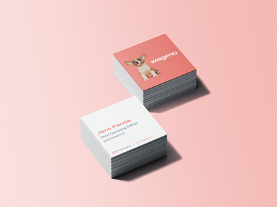 Wagmo Square Business Cards brand branding business business cards design