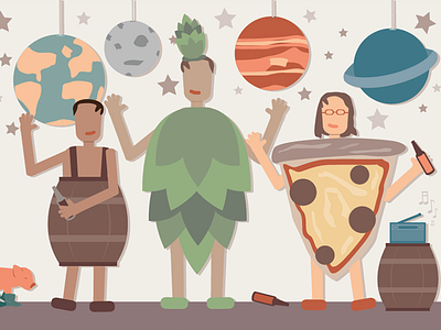 Space jams costume party barrel costume costume party earth hops music party pizza planets space
