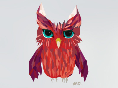 Red Owl illustration illustrator owl red vector