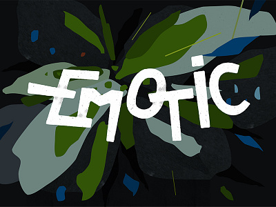 Emotic green palms logo nature