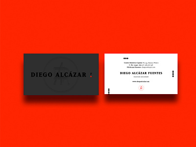 Diego Alcazar black brand branding cards custom icon mexico pattern red stationary typography