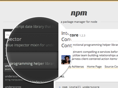 NPM Mockup javascript mockup node npm web