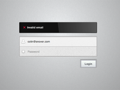 Fancy Login w/ Validation form input invalid login validation