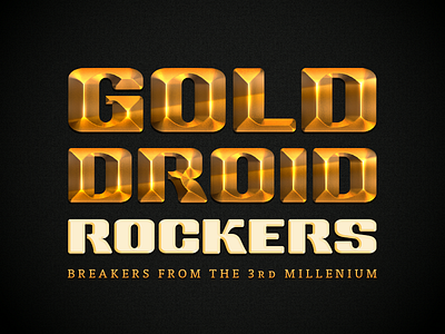 Gold Droid Rockers breakdance gold logo