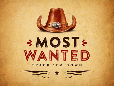 Most Wanted country cowboy logo western wild west