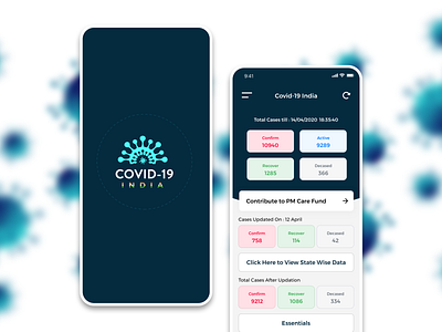 Covid 19 India app design design illustration illustrator logo ux vector web