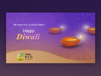 Pure Ecoware - Diwali Greetings ad design branding creative diwali facebook ad festival illustration inspiration ux visual design