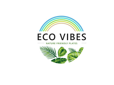 Eco Vibes Logo Design creative identity logo nature plates vector visual design