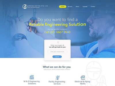 Engineering Solution Comapny Web Design branding design ui userinterfacedesign webdesign