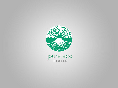 Pure Eco Plates creative identity inspiration logo logo design logodesign nature organic visual