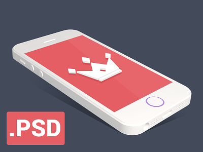 Flat iPhone 5S mockup / FREE download/ .psd 5s apple download flat free iphone iphone 5s mockup psd showcase