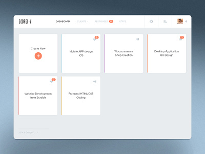 Questionnaire Dashboard clean create dashboard flat manage notification profile ui ux