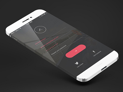 Sign Up Screen flat ios iphone modern screen sign up sleek template