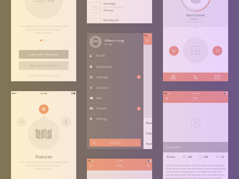 Download Free set of 100+ UX mockups for iPhone and iPad by George ...