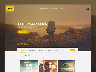 IMDb Redesign  Web design studio, Web design examples, Web