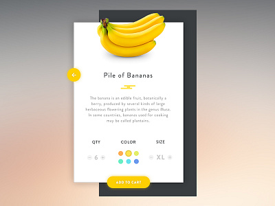 UI fun #1 [Banana week] banana buy cart challenge checkout daily ui e commerce product ui