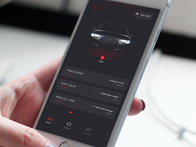 Car building app for Audi audi buy car checkout dashboard icons ios picture rotate
