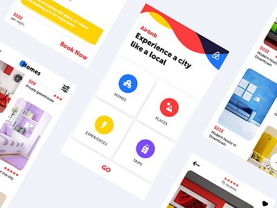Airbnb - #Redesign 1/15 airbnb app booking hotel ios landing screen travel