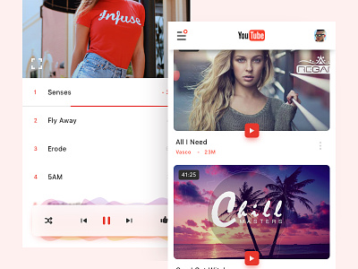 Youtube - #Redesign 2/15 controls ios music play player redesign video youtube