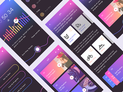 Personal Gym Assistant ai cards chat bot gym interaction sleek ui ux
