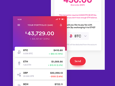 Cryptowallet - alternative version ai app assistant bitcoin creative crypto ios money payments send transfer wallet